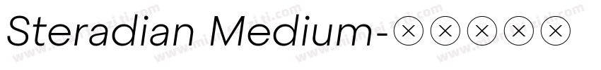 Steradian Medium字体转换